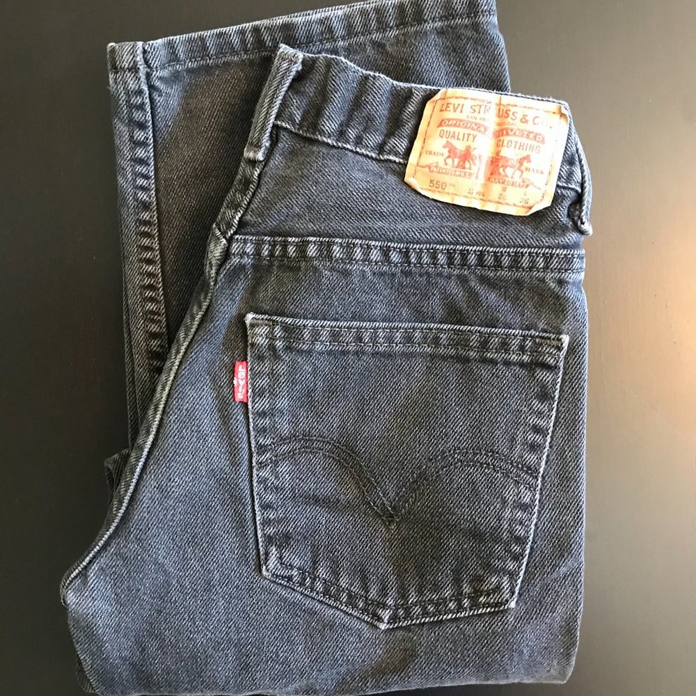 Boys' Levi's 550 Black Jeans Size 12 26x26